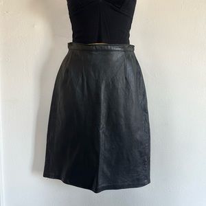 Vintage 1960s genuine leather pencil skirt